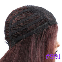 Load image into Gallery viewer, Long Kinky Straight Synthetic Wigs for Black Women Black Brown Blonde Ginger Red White Hair Afro Wigs Synthetic Hair Wigs For Black Women Cosplay Wigs For Women