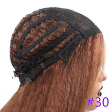 Load image into Gallery viewer, Long Kinky Straight Synthetic Wigs for Black Women Black Brown Blonde Ginger Red White Hair Afro Wigs Synthetic Hair Wigs For Black Women Cosplay Wigs For Women