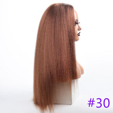 Load image into Gallery viewer, Long Kinky Straight Synthetic Wigs for Black Women Black Brown Blonde Ginger Red White Hair Afro Wigs Synthetic Hair Wigs For Black Women Cosplay Wigs For Women