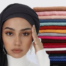 Load image into Gallery viewer, Long Lightweight Soft Solid Color Chiffon Scarfs Muslim Headscarf Hijab Scarf Shawls Wraps Hijab For Women 70*180cm