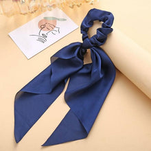 Load image into Gallery viewer, Long Ribbon Women Ponytail Scrunchies Scarf Elastic Hair Band Knotted Streamer Hair Ties Silky Satin Hair Rope Ponytail Holder Accessories for Women