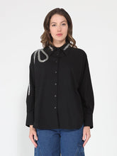 Load image into Gallery viewer, Long Sleeve Shirt Button Down Sequin Embellished