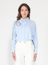 Load image into Gallery viewer, Long Sleeve Shirt Button Down Sequin Embellished