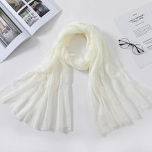 Load image into Gallery viewer, Long Soft Cotton Lightweight Crinkle Hijab Scarf Elegant Headscarf Head Wrap Islamic Head Wraps Hijab For Women 70*175cm
