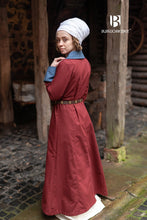 Load image into Gallery viewer, Over Dress Loretta Bordeaux/Woad Blue