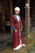 Load image into Gallery viewer, Over Dress Loretta Bordeaux/Woad Blue