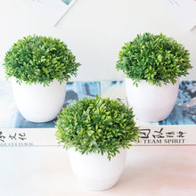 Load image into Gallery viewer, Love Art Set of 6 Small Artificial Decor Bonsai Potted Plastic Fake Flowers for Home Garden Office Desk Wall Book Shelf Decor Room Hotel Decor