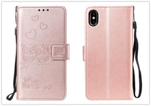 Load image into Gallery viewer, Love Couple Leather Case For iPhone 12 11 Pro mini Phone Flip Wallet Soft Cover Shockproof Floral Cute Modern Leather Wallet Phone Case For iPhone