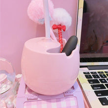 Load image into Gallery viewer, Lovely 3 Levels Dimmer Reading Table Lamp Pen Case Base Student LED Desk Lamp Girls Charge Bedside Lamp for Bedroom Studyroom Cute Study Lamps for Bedroom Décor