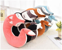 Load image into Gallery viewer, Lovely Fox Travel Pillow Animal Cotton U Shape Travel Car Train Plane Home Nap Pillow Health Care Gift Neck Pillow Travel Pillows Cartoon Planes Fox Animal U-Shaped Neck Pillow Plush Fur Warm Comfortable Luggage Pillow for Airplanes Car Train