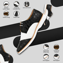 Load image into Gallery viewer, Lucky mens oxford croco lizard print casual shoes