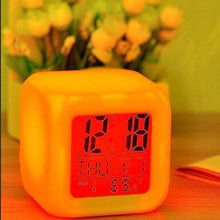 Load image into Gallery viewer, Luminous Alarm Clock Multifunctional White Screen Color Changing Bedroom Night Light Touch Control Bedside Lamp Dimmable Multi-Color Changing Gift Ideas Colorful Decompression Digital Accessories