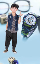 Load image into Gallery viewer, Luminous Camouflage Kids Watches LED Colorful Flash Digital Waterproof Alarm Date Week Digital Sport Watch For Boys Girls Kid Waterproof Electronic Multi Function Casual Outdoor Watches