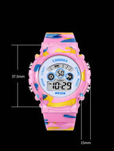 Load image into Gallery viewer, Luminous Camouflage Kids Watches LED Colorful Flash Digital Waterproof Alarm Date Week Digital Sport Watch For Boys Girls Kid Waterproof Electronic Multi Function Casual Outdoor Watches
