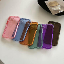 Load image into Gallery viewer, Luminous Shockproof Bumper Phone Case For iPhone 11 14 Pro Max 12 11 13 Pro Max X XR XS Max Transparent Back Cover Full Bumper Case Strong Classic Phone Case