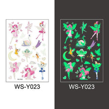Load image into Gallery viewer, Luminous Tattoo Stickers Temporary Animal Tattoos Glow Paste on Face Arm Leg Fluorescent Waterproof Fake Tattoo For Kids Girls