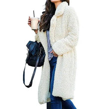Load image into Gallery viewer, Luxurious Autumn Winter Jacket Female Coat Solid Color Fleece Coats Casual Outerwear Warm Soft Cardigan Fur Jackets For Female Clothes