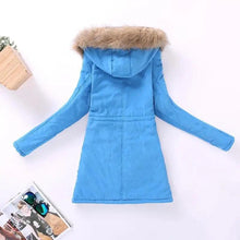 Load image into Gallery viewer, Luxurious Autumn Winter Women Cotton Jacket Padded Casual Slim Coat Emboridery Hooded Size 3XL Wadded Overcoat