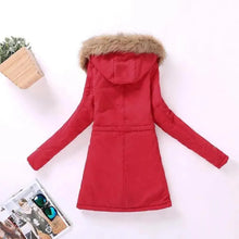 Load image into Gallery viewer, Luxurious Autumn Winter Women Cotton Jacket Padded Casual Slim Coat Emboridery Hooded Size 3XL Wadded Overcoat