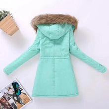 Load image into Gallery viewer, Luxurious Autumn Winter Women Cotton Jacket Padded Casual Slim Coat Emboridery Hooded Size 3XL Wadded Overcoat