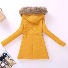 Load image into Gallery viewer, Luxurious Autumn Winter Women Cotton Jacket Padded Casual Slim Coat Emboridery Hooded Size 3XL Wadded Overcoat