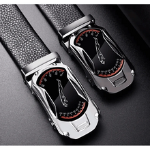Load image into Gallery viewer, Luxury Automatic Black Genuine Leather Business Belt For Men New Fashion High Quality Black Belts