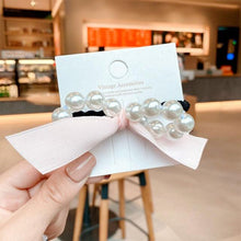 Load image into Gallery viewer, Luxury Big Elegant White Pearl Hair Ties Beads Girls Scrunchies Rubber Bands Ponytail Holders Hair Accessories Elastic Hair Band Ponytail Holder Accessories for Women
