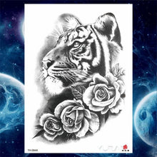 Load image into Gallery viewer, Luxury Big Tattoo Stickers Butterfly Body Arm Leg Tattoos Temporary Black Flower Rose Tattoos For Women's Adults