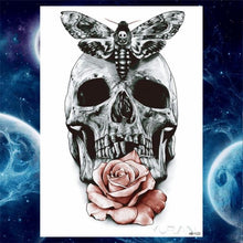 Load image into Gallery viewer, Luxury Big Tattoo Stickers Butterfly Body Arm Leg Tattoos Temporary Black Flower Rose Tattoos For Women's Adults