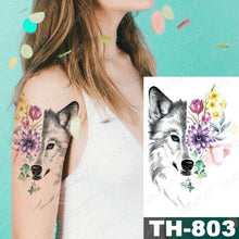 Load image into Gallery viewer, Luxury Big Waterproof Temporary Sticker Tattoo Large Flowers And Animals Body Tattos For Womens