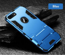 Load image into Gallery viewer, Luxury Black Cool Armor Case For iPhone 8 7 6 6S Plus 5 5s Shockproof Case For iPhone X XS MAX XR Stand Cover Case Heavy Duty Shockproof Armor Dual Layer Protection Back Case Cover