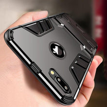 Load image into Gallery viewer, Luxury Black Cool Armor Case For iPhone 8 7 6 6S Plus 5 5s Shockproof Case For iPhone X XS MAX XR Stand Cover Case Heavy Duty Shockproof Armor Dual Layer Protection Back Case Cover