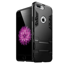 Load image into Gallery viewer, Luxury Black Cool Armor Case For iPhone 8 7 6 6S Plus 5 5s Shockproof Case For iPhone X XS MAX XR Stand Cover Case Heavy Duty Shockproof Armor Dual Layer Protection Back Case Cover