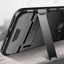 Load image into Gallery viewer, Luxury Black Cool Armor Case For iPhone 8 7 6 6S Plus 5 5s Shockproof Case For iPhone X XS MAX XR Stand Cover Case Heavy Duty Shockproof Armor Dual Layer Protection Back Case Cover