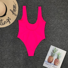 Load image into Gallery viewer, Luxury Black Female Swimsuit Vintage One Piece Ruffled Push Up Tummy Control Swimwear Halter One Piece Slimming Retro Swimsuit Women's Plus Size Push Up Bathing Suit Solid Red Swimwear Women Padded Bathing Suits