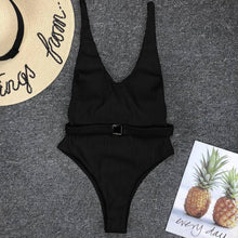 Load image into Gallery viewer, Luxury Black Female Swimsuit Vintage One Piece Ruffled Push Up Tummy Control Swimwear Halter One Piece Slimming Retro Swimsuit Women's Plus Size Push Up Bathing Suit Solid Red Swimwear Women Padded Bathing Suits