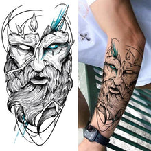 Load image into Gallery viewer, Luxury Black Forest Tiger Wolf Tattoo Sticker Temporary Tattoo Animals Colorful Big Tattoo Stickers For Mens Womens