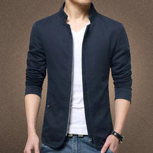 Load image into Gallery viewer, Luxury Black Mens Jacket Fashion Jacket Men Slim Fit Business Casual Male Jackets Warm Outdoor Men's Lightweight Cotton Jacket Elegant Slim Men Solid Color Clothing