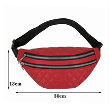 Load image into Gallery viewer, Luxury Black PU Leather Fashion Women Waist Bag Waterproof Fanny Pack Beautiful Design Fanny Pack Cool Travel Waist Bag