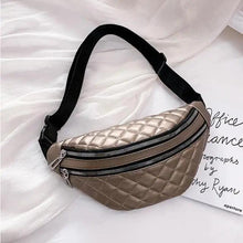 Load image into Gallery viewer, Luxury Black PU Leather Fashion Women Waist Bag Waterproof Fanny Pack Beautiful Design Fanny Pack Cool Travel Waist Bag