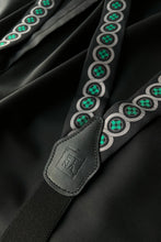Load image into Gallery viewer, Sicily Meadow Green Floral Patterned Silk Suspenders