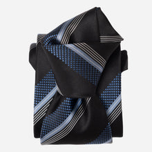 Load image into Gallery viewer, Corso - Silk Jacquard Tie - Black & Blue