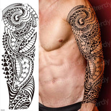 Load image into Gallery viewer, Luxury Black Temporary Tattoo Waterproof Big Lion Tattoo For Body Arm Legs Modern Large Design