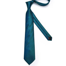 Load image into Gallery viewer, Luxury Blue Silk Design Wedding Tie For Men Necktie Pocket Square Cufflink Set Formal Business Meeting Necktie For Men