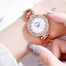 Load image into Gallery viewer, Luxury Bracelet Watches Set For Women Fashion Geometric Bangle Quartz Clock Wrist Watch With Quartz Movement Crystal Diamond Classic Fashion Romantic Jewelry Cuff Bracelet Set