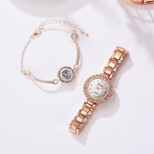Load image into Gallery viewer, Luxury Bracelet Watches Set For Women Fashion Geometric Bangle Quartz Clock Wrist Watch With Quartz Movement Crystal Diamond Classic Fashion Romantic Jewelry Cuff Bracelet Set
