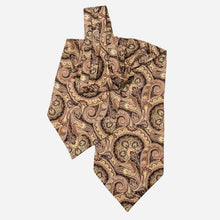 Load image into Gallery viewer, Bugatti - Silk Ascot Cravat Tie - Walnut
