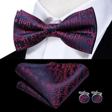 Load image into Gallery viewer, Luxury Butterfly Beige Silk Bow Ties For Men Gentlemens Cufflinks Set Elegant Design Wedding Party Bowties For Tuxedo Excellent Gift For Prom