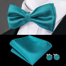 Load image into Gallery viewer, Luxury Butterfly Beige Silk Bow Ties For Men Gentlemens Cufflinks Set Elegant Design Wedding Party Bowties For Tuxedo Excellent Gift For Prom