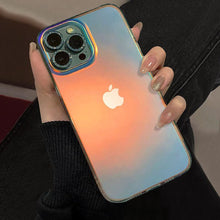 Load image into Gallery viewer, Luxury Colorful Phone Case for iPhone 14 13 Pro Max 12 11 XS X XR 7 Plus 12 13 Mini Shockproof Clear Protective Case Shock-Absorbing Bright Cover Shiny Finish Back Cover